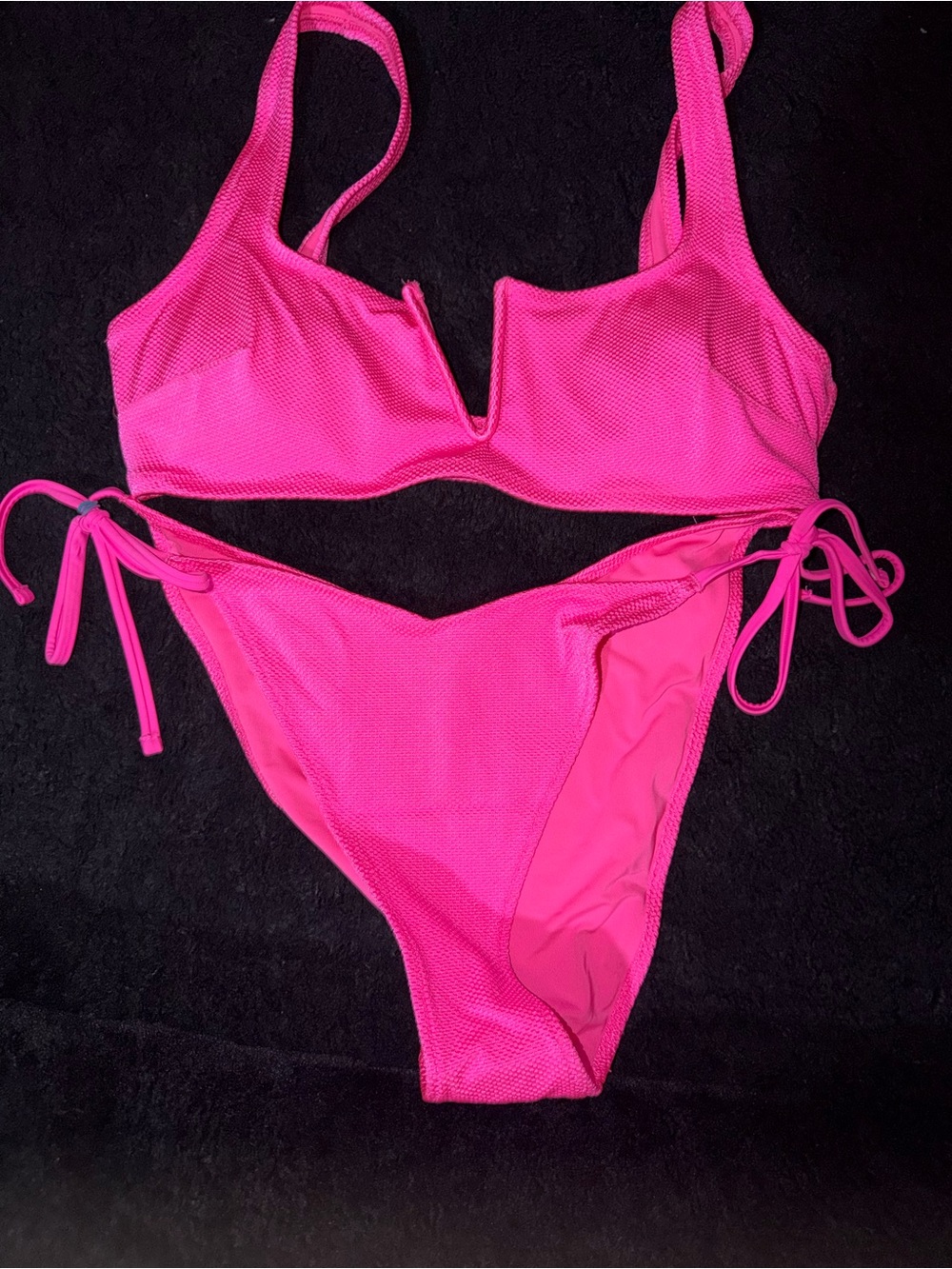 Aerie Hot Pink V-Wire Bikini Set